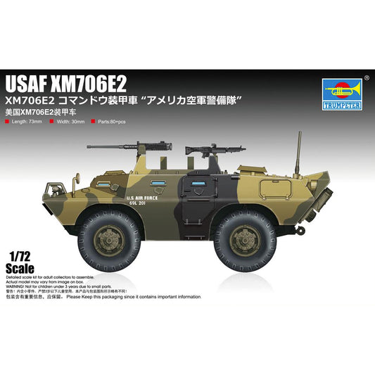 Trumpeter 7444 USAF XM706E2 (Cadillac Gage V-100), ca.1960s-80s 1:72 Model Kit