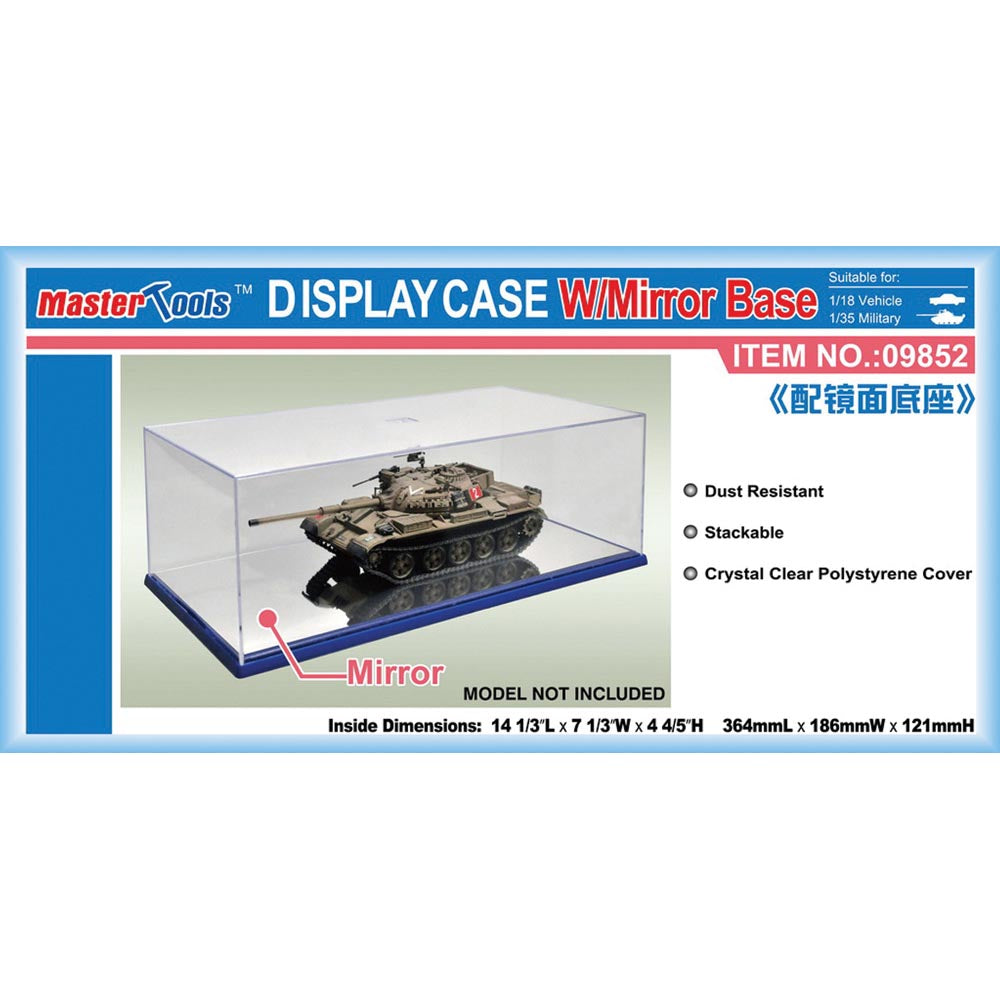 Trumpeter 9852 Display Case 364x186x121mm w/Mirror Base  Model Kit