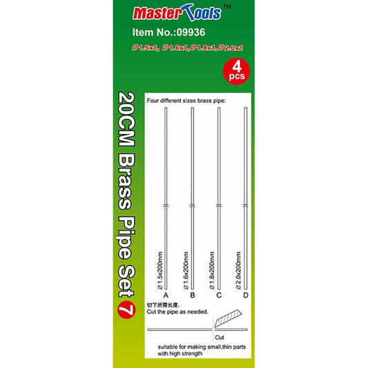 Trumpeter 9936 20cm Brass Pipe Set 7 Model Kit Tool