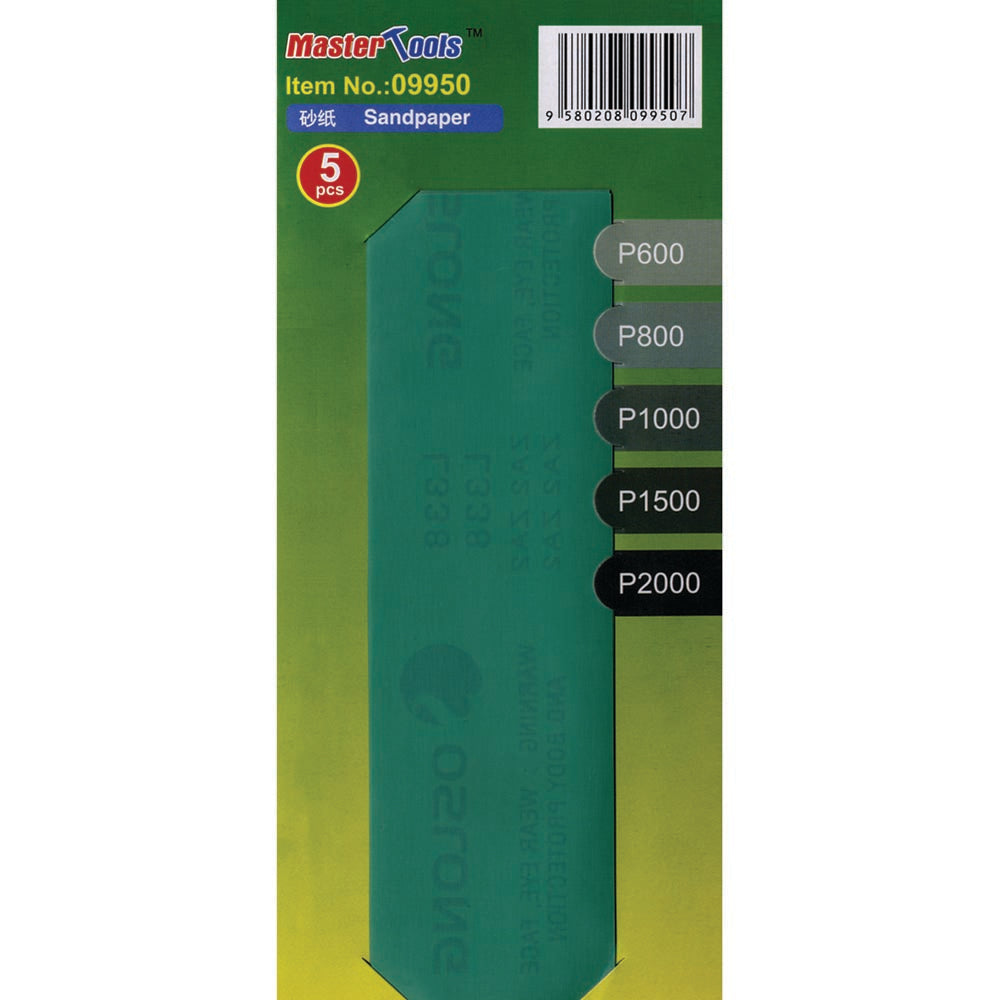 Trumpeter 9950 Sandpaper P600, P800, P1000, P1500, P2000 Model Kit Tool