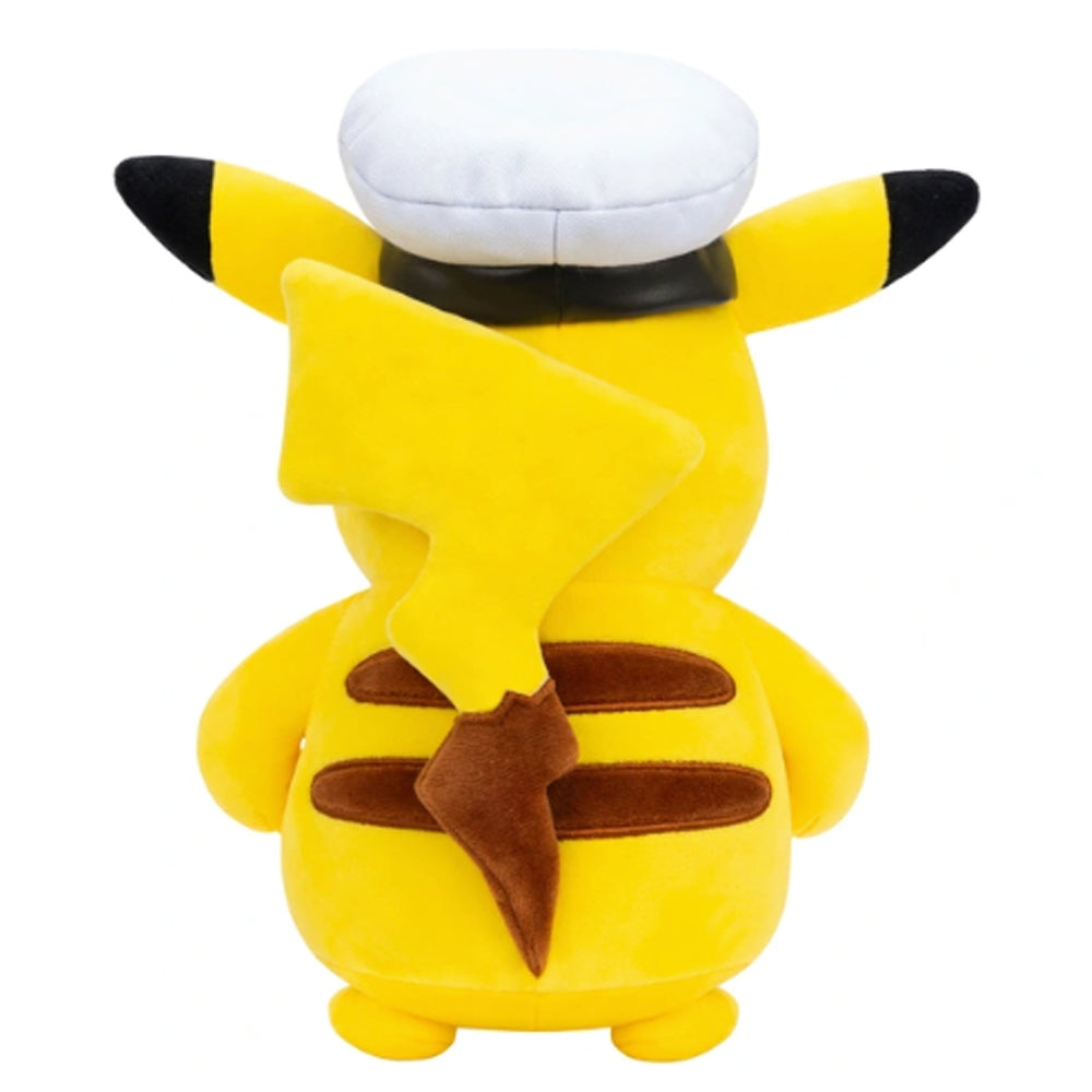 Pokemon Captain Pikachu 8" Plush Soft Toy PKW4295 Jazwares
