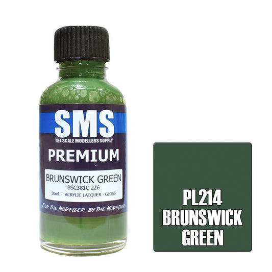 SMS PL214 Premium BRUNSWICK GREEN 30ml Acrylic Lacquer