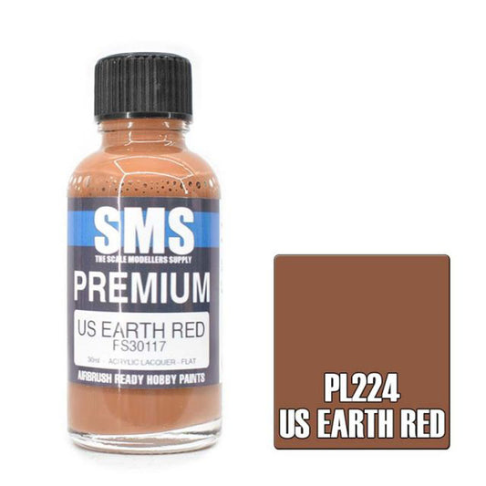 SMS PL224 Premium US EARTH RED 30ml Acrylic Lacquer