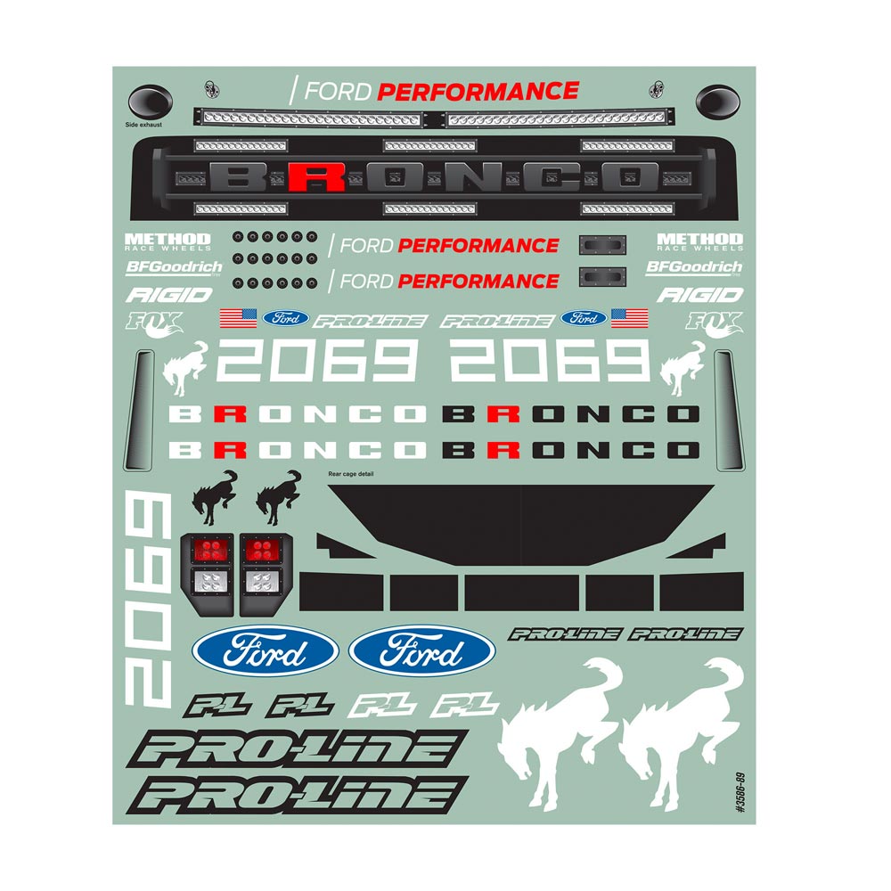 Pro-Line Ford Bronco R: Short Course Clear Body 1:10 RC Car Slash Senton Shell