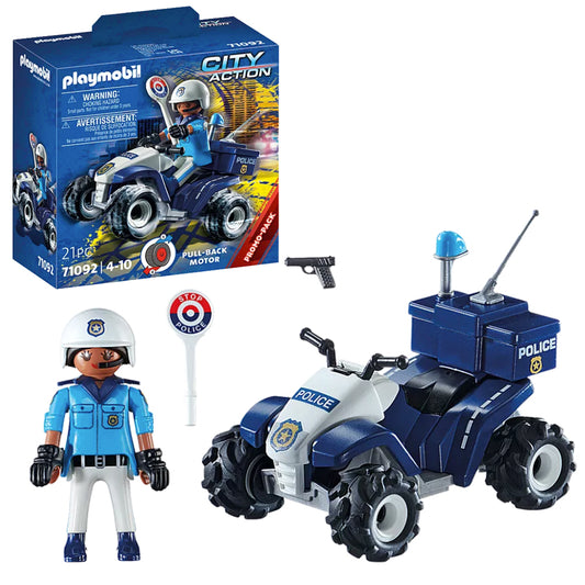 PLAYMOBIL 71092 City Action Police Quad Age Promo Pack 4-10 21pcs