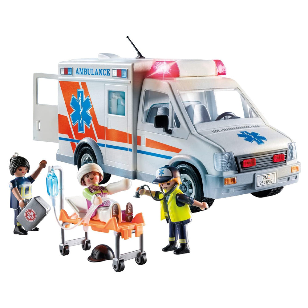 PLAYMOBIL 71232 City Action Ambulance with Sound and Lights