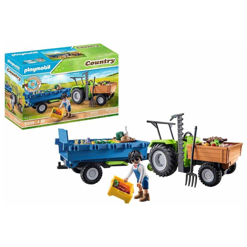 PLAYMOBIL 71249 Country Tractor with Harvesting Trailer