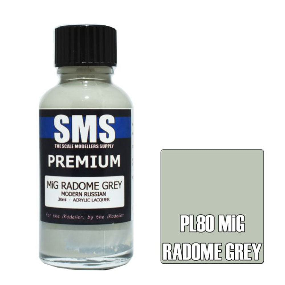 SMS PL80 Premium MiG RADOME GREY 30ml Acrylic Lacquer
