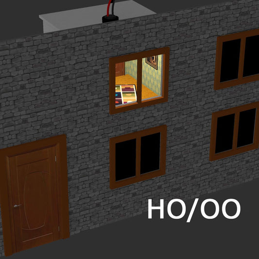 Proses LS-002 4 pcs Illuminated Decorated Rooms (H0/00 kit)