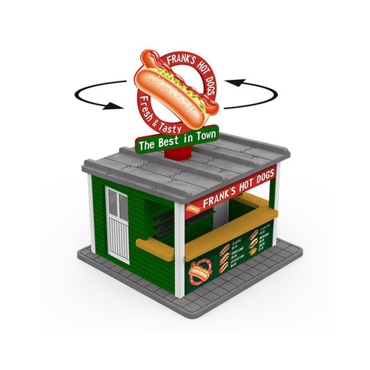 Proses LS-038 O Scale Hot Dog Booth w/Rotating Banner and Illumination