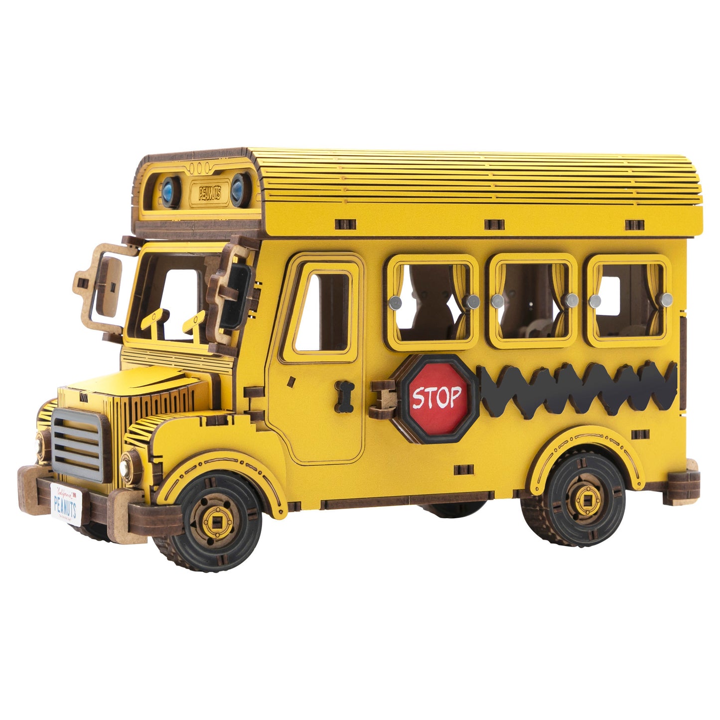Puremind Peanuts: Snoopy Yellow School Bus PM1204