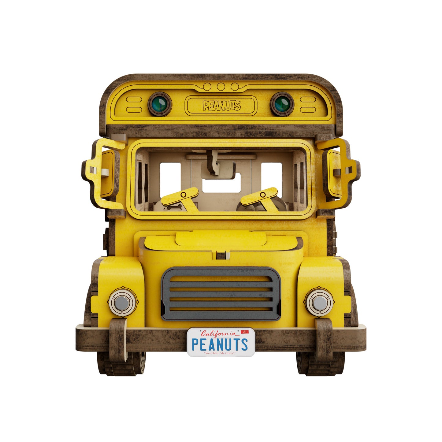 Puremind Peanuts: Snoopy Yellow School Bus PM1204