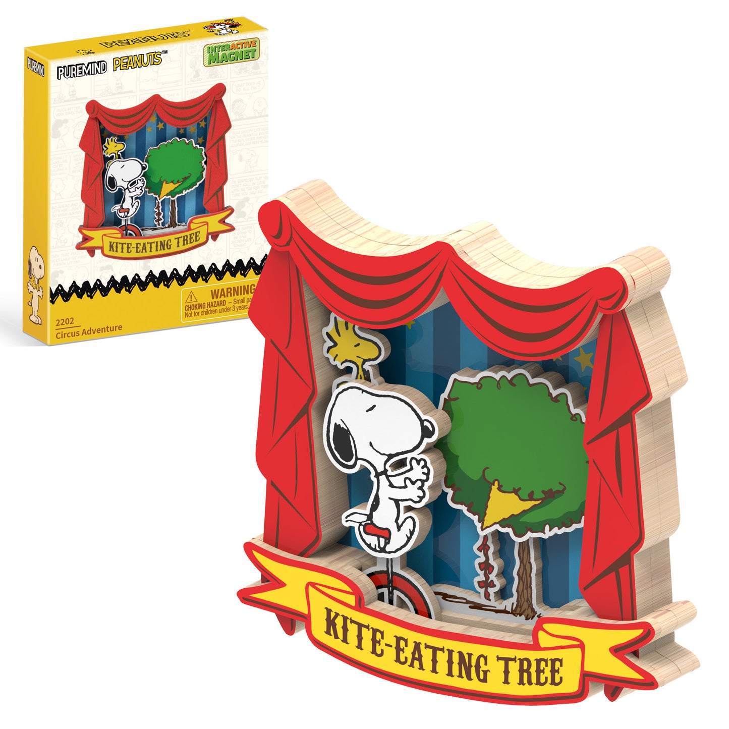 Puremind Peanuts: Snoopy's Circus Adventure Wooden Magnet PM2202
