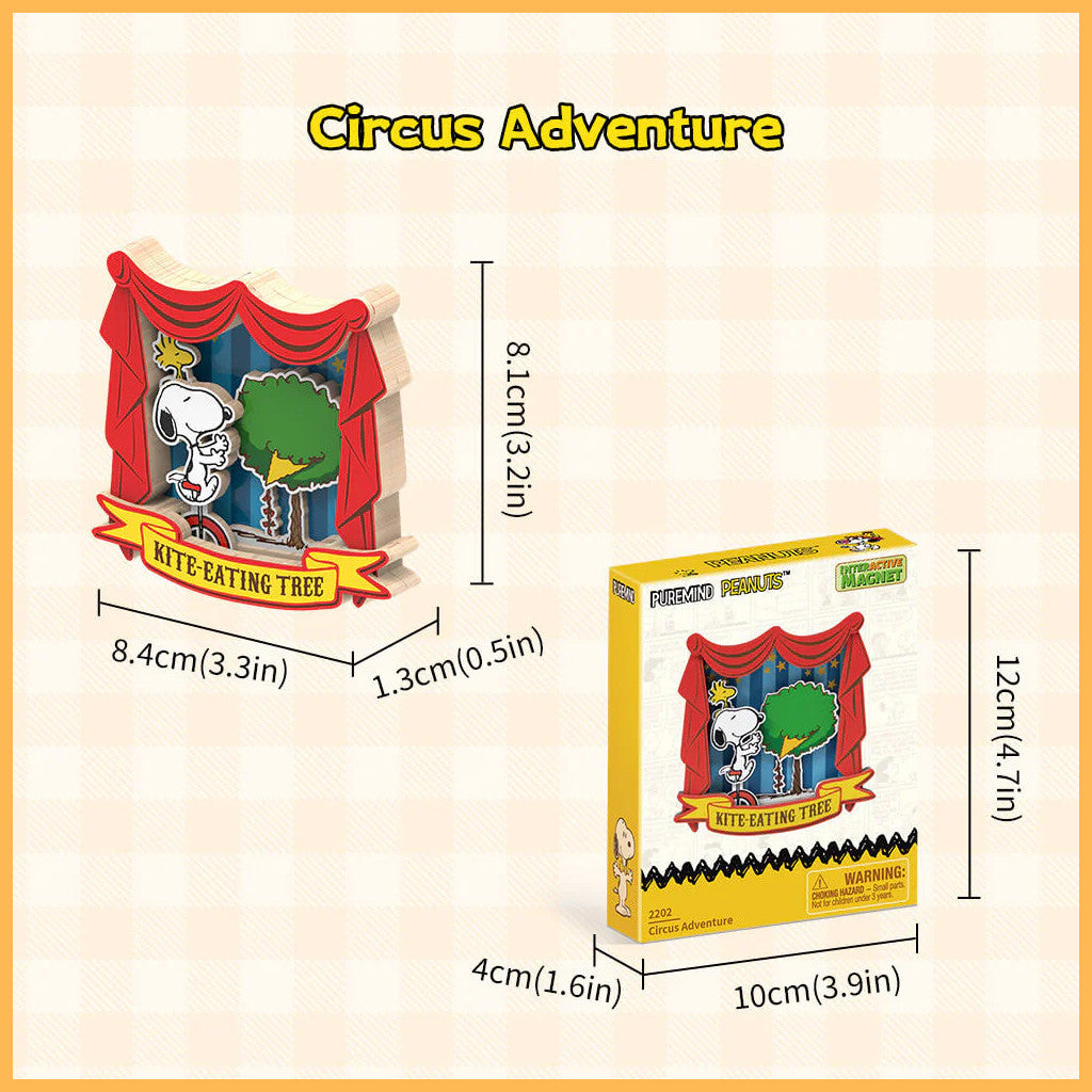 Puremind Peanuts: Snoopy's Circus Adventure Wooden Magnet PM2202
