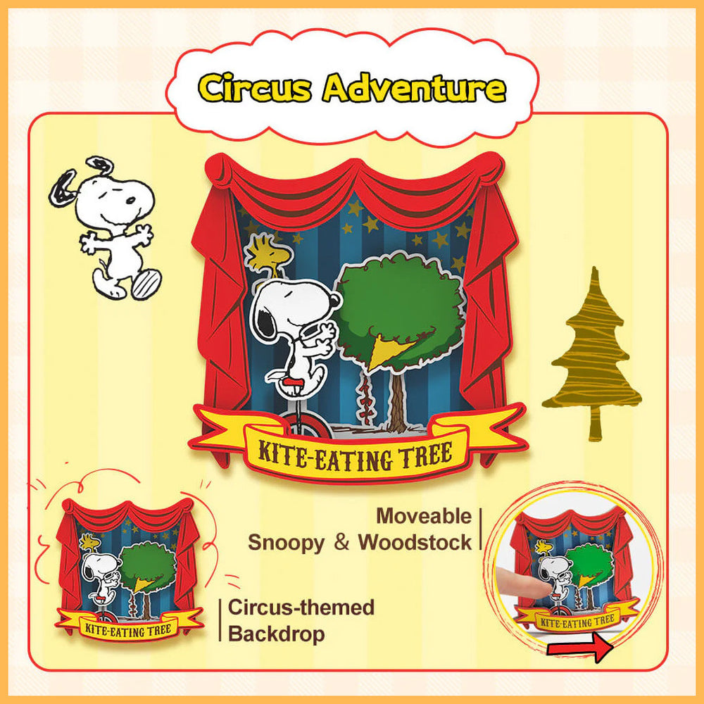 Puremind Peanuts: Snoopy's Circus Adventure Wooden Magnet PM2202