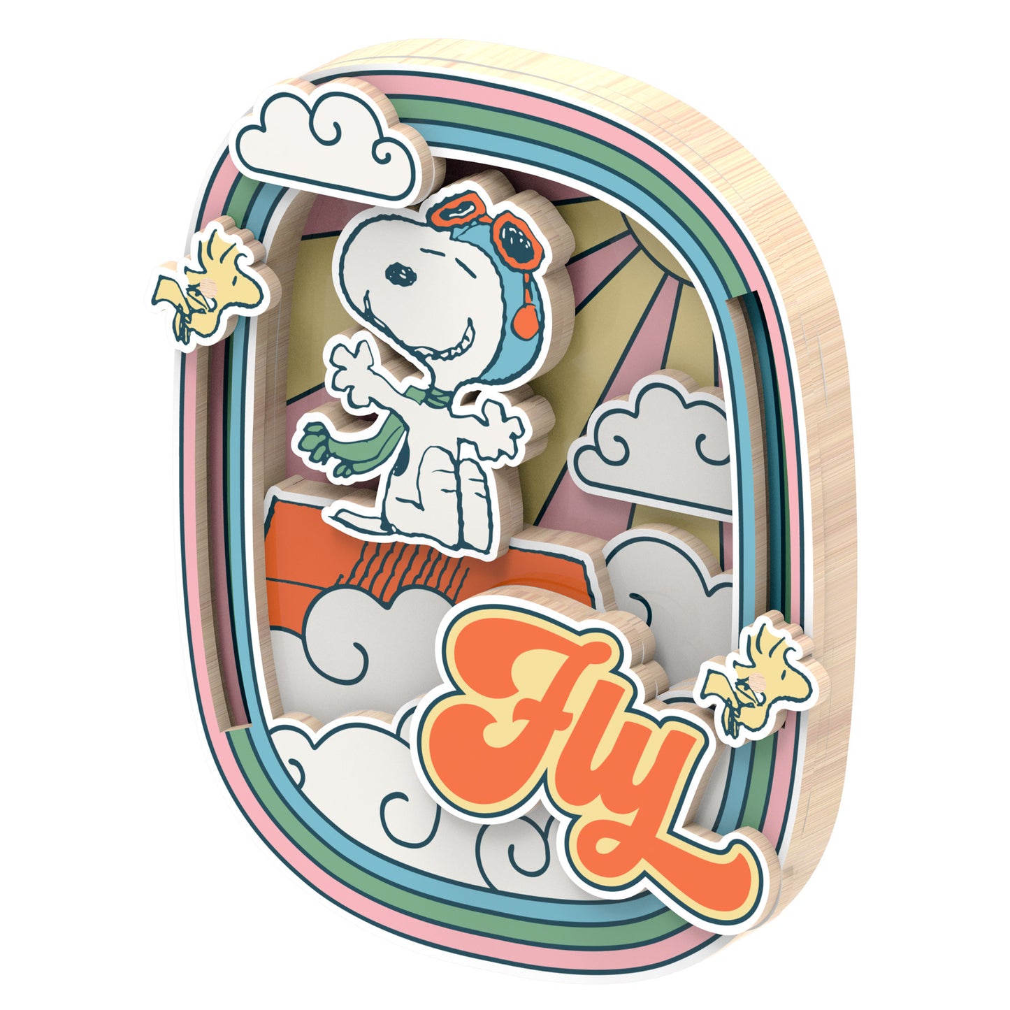 Puremind Peanuts: Snoopy's Pilot Dreams Wooden Magnet PM2203