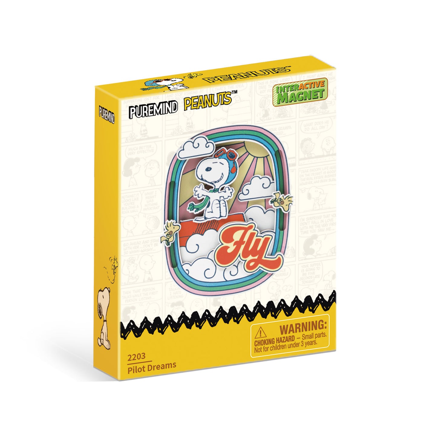 Puremind Peanuts: Snoopy's Pilot Dreams Wooden Magnet PM2203
