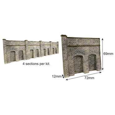 Metcalfe PN145 Red Brick Retaining Wall N Gauge Kit