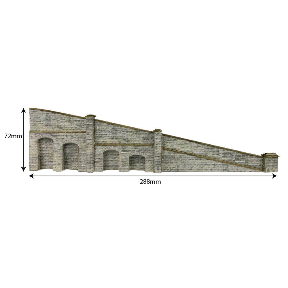 Metcalfe PN148 Red Brick Tapered Retaining Wall N Gauge Kit