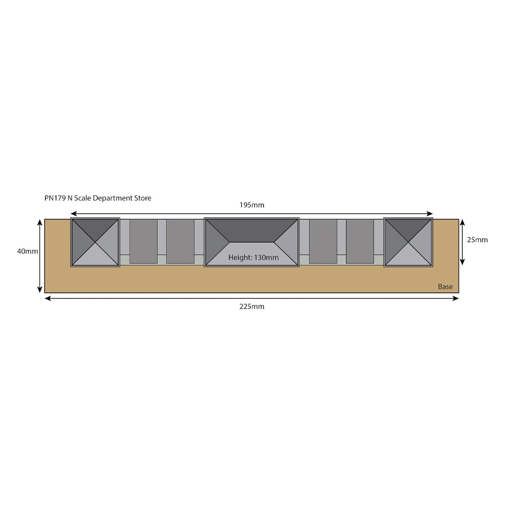 Metcalfe PN179 Low Relief Department Store N Gauge Kit