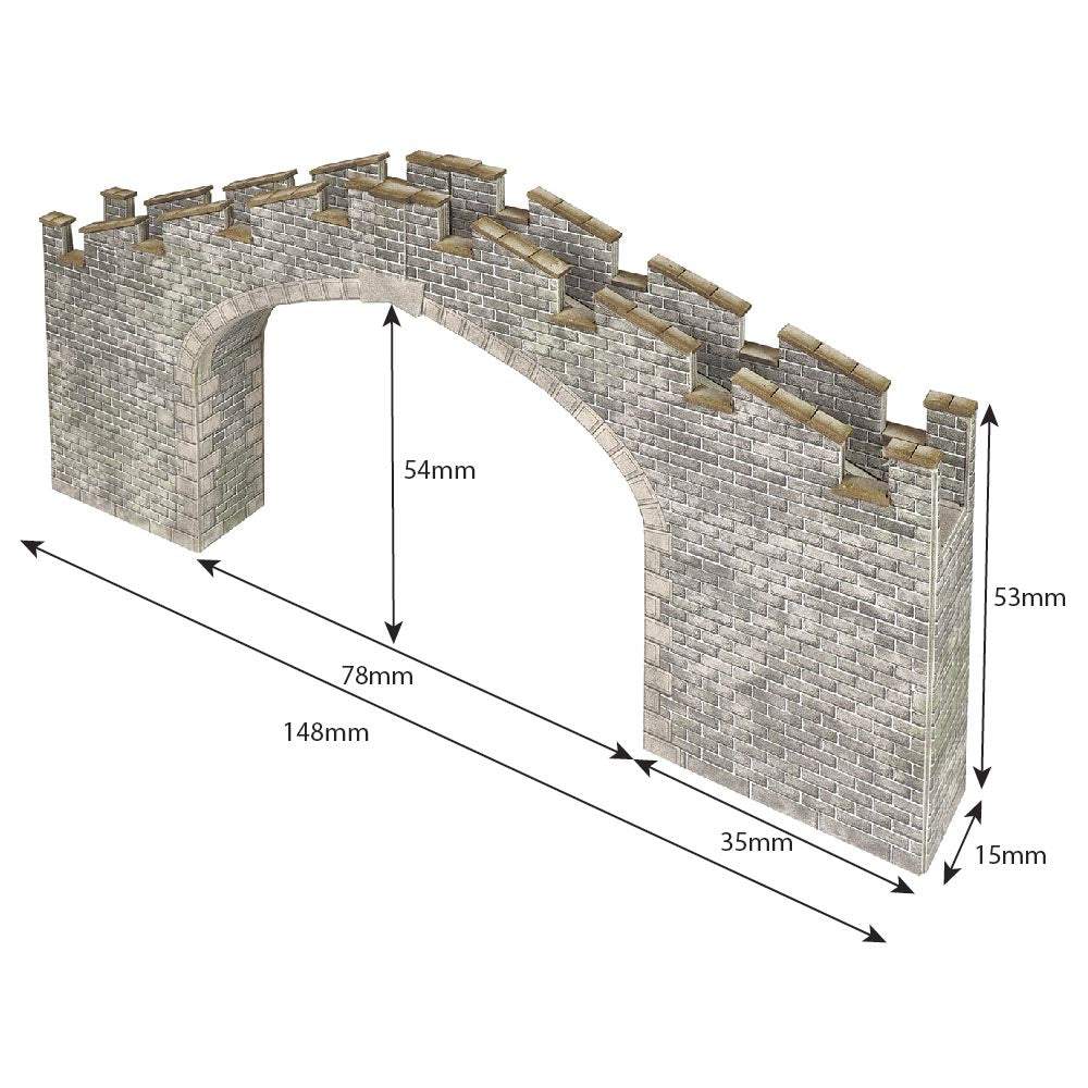 Metcalfe PN196 Castle Wall Bridge N Gauge Kit