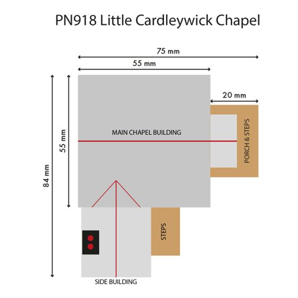 Metcalfe PN918 Little Cardleywick Chapel N Gauge Card Kit