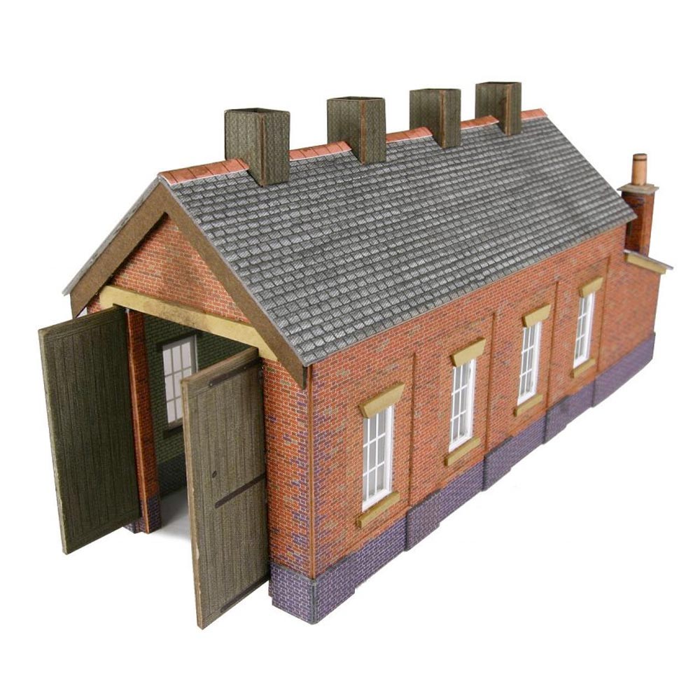 Metcalfe PN931 Red Brick Single Track Engine Shed N Gauge Kit