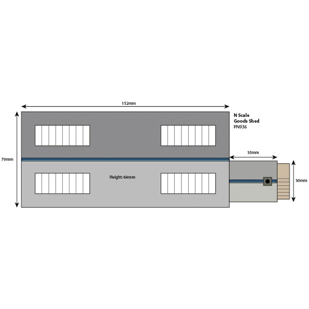 Metcalfe PN936 Settle/Carlisle Goods Shed Building N Gauge Kit