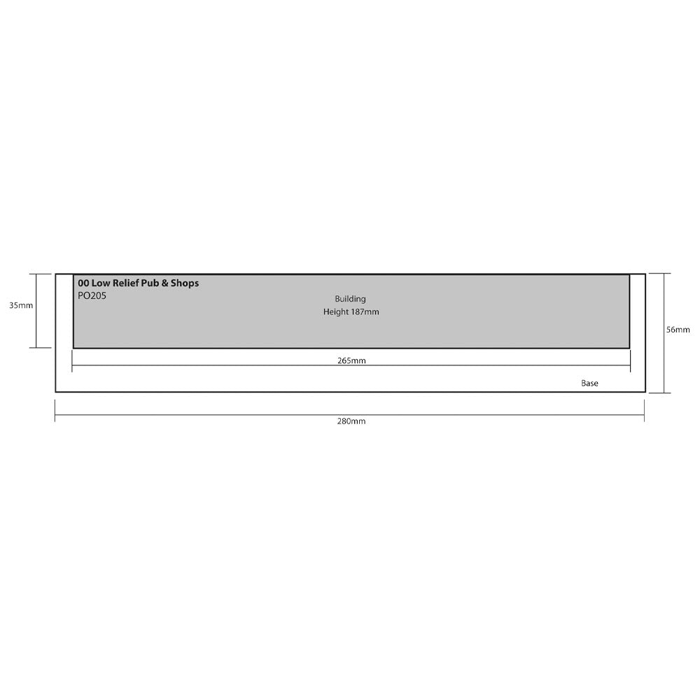 Metcalfe PO205 Low Relief Pub & Shops Building OO Gauge Kit