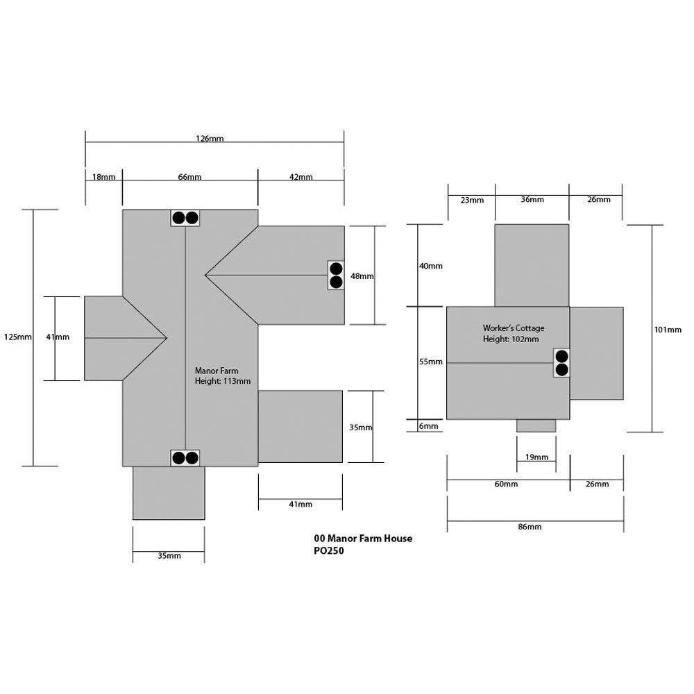Metcalfe PO250 Manor Farm House Buildings OO Gauge Kit