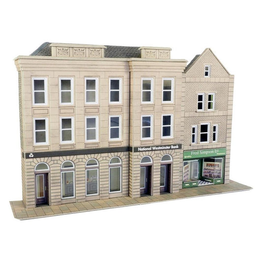 Metcalfe PO271 Low Relief Bank & Shop Building OO Gauge Kit