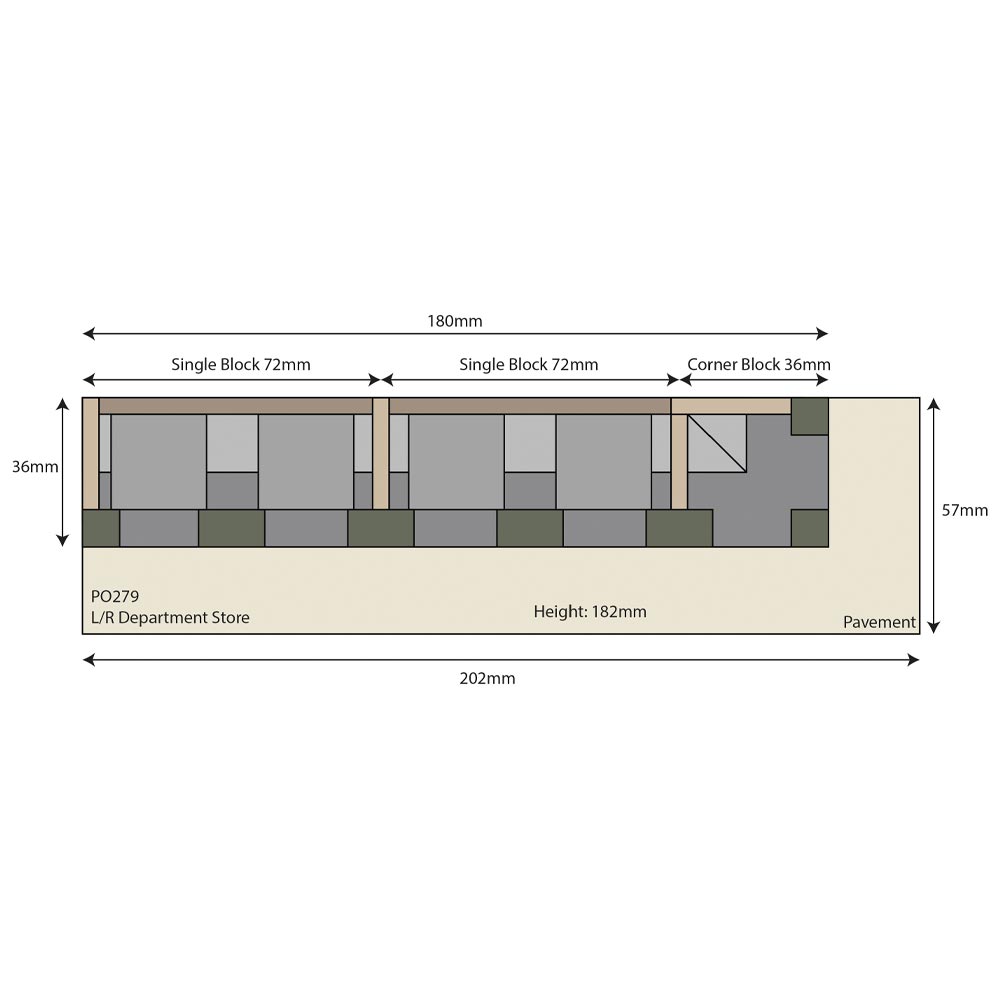 Metcalfe PO279 Low Relief Department Store Building OO Gauge Kit