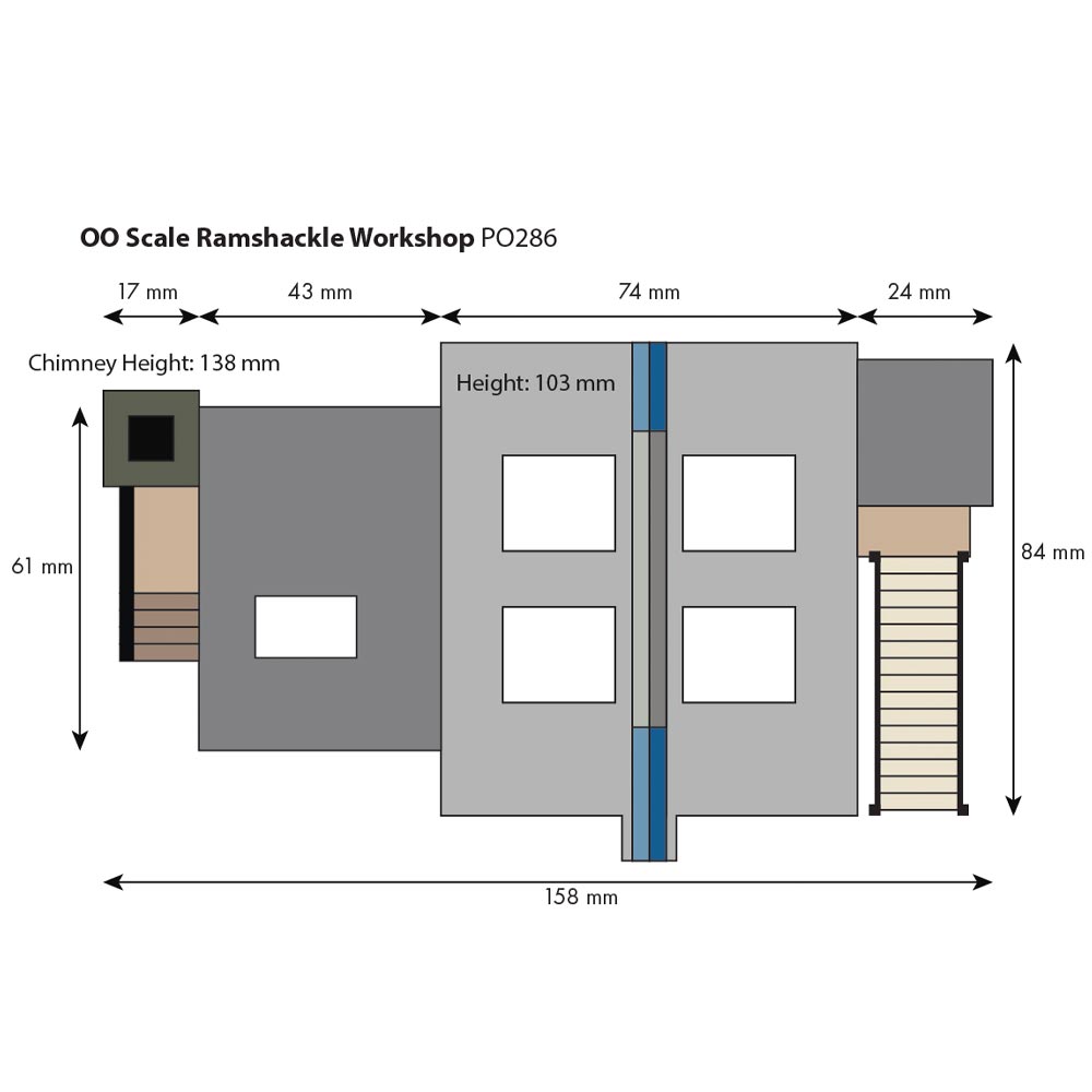 Metcalfe PO286 Ramshackle Workshop OO Gauge Kit