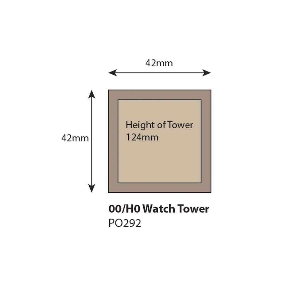 Metcalfe PO292 Castle Watch Tower Building OO Gauge Kit