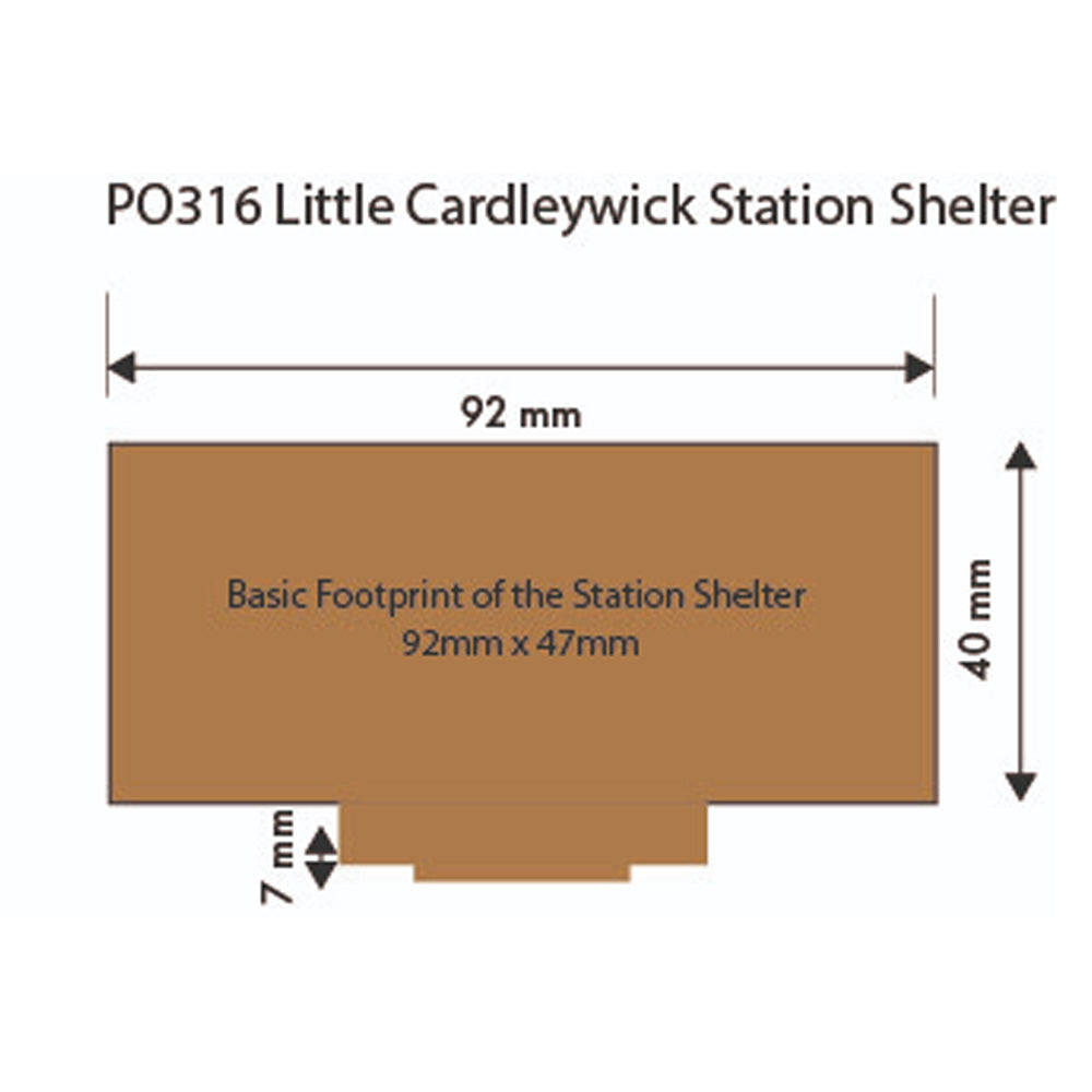 Metcalfe PO316 Little Cardleywick Station Shelter HO/OO Gauge Kit