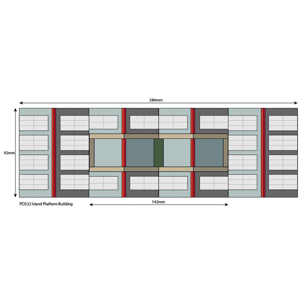Metcalfe PO322 Island Platform Building HO/OO Gauge Kit