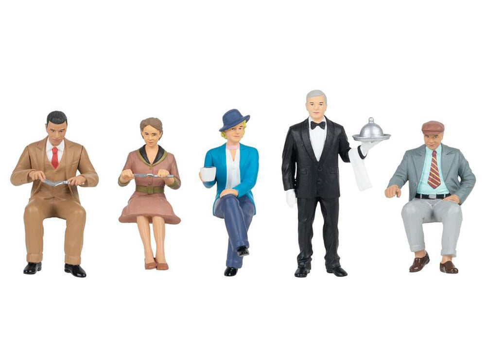 Pola 331531 Seated Diners (4) & Waiter Figure Set G Gauge