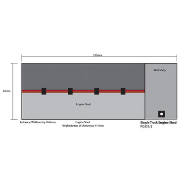 Metcalfe PO332 Stone Single Track Engine Shed HO/OO Gauge Kit