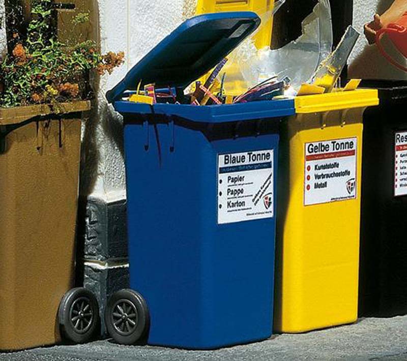 Pola Wheelie Bins Blue (2) Kit G Gauge PO333206