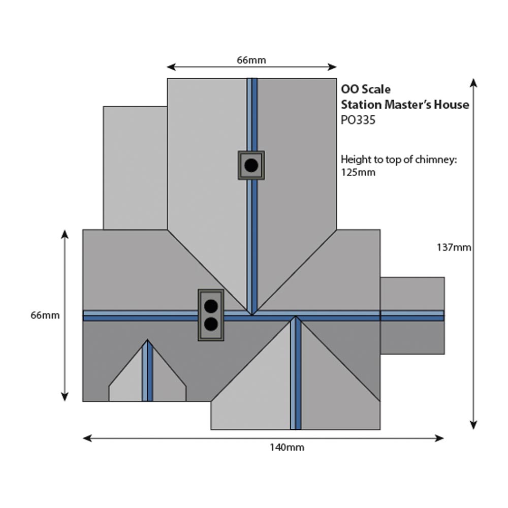 Metcalfe PO335 Settle/Carlisle Station Masters House Stone Building OO Gauge Kit