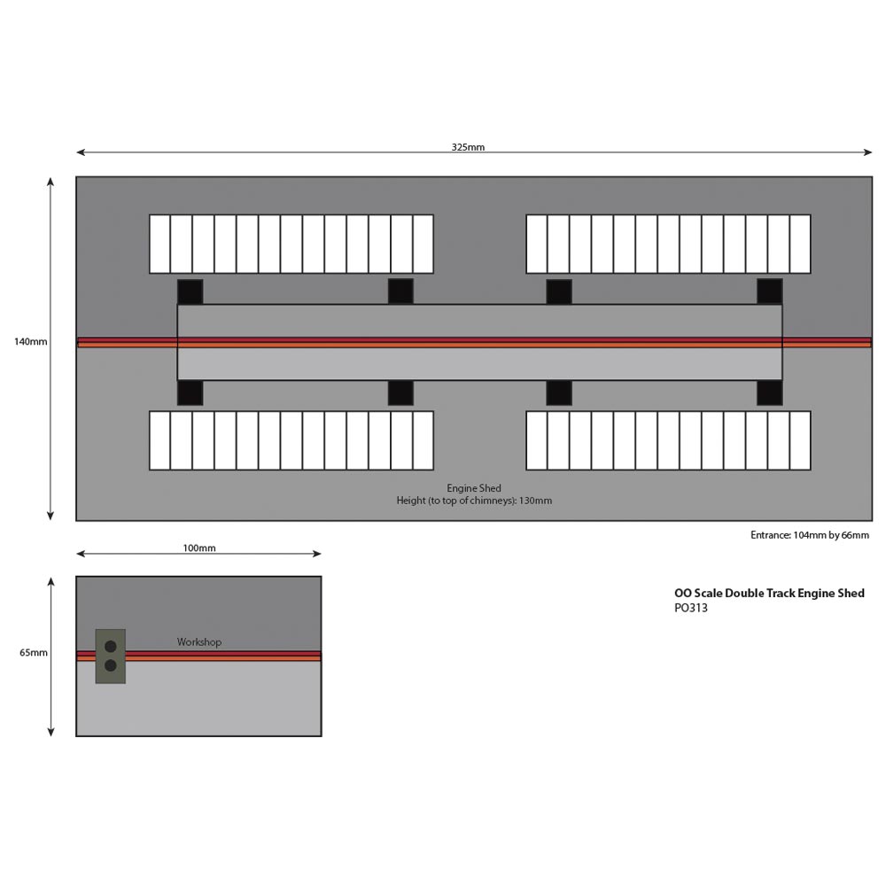 Metcalfe PO337 Settle/Carlisle Double Track Engine Shed HO/OO Gauge Kit
