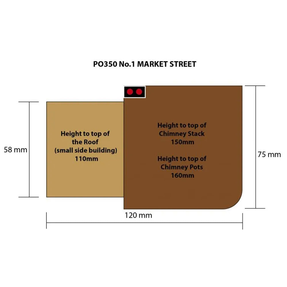Metcalfe PO350 No.1 Market Street Building OO Gauge Kit