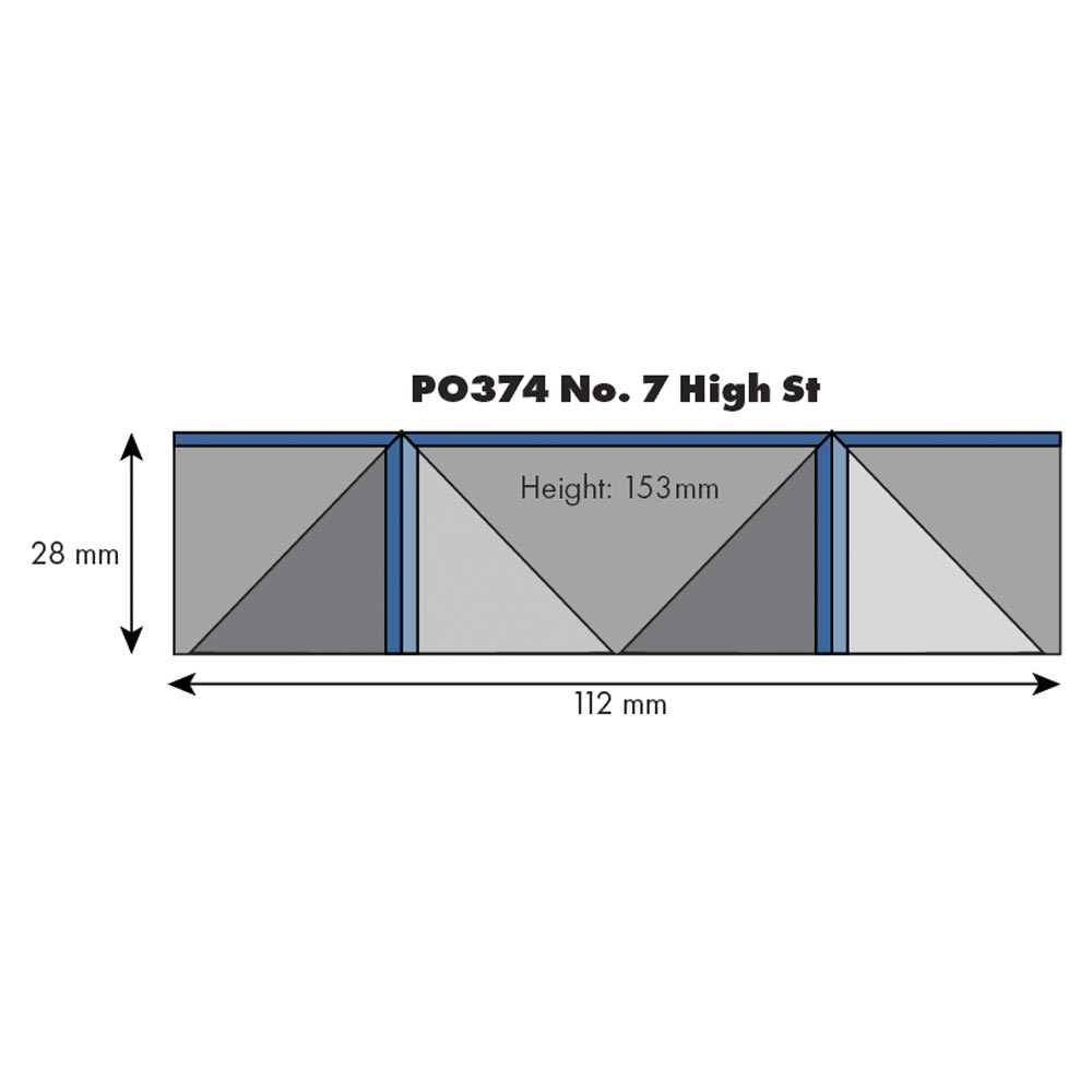 Metcalfe PO374 No.7 High Street Low Relief Shop Front OO Gauge Kit