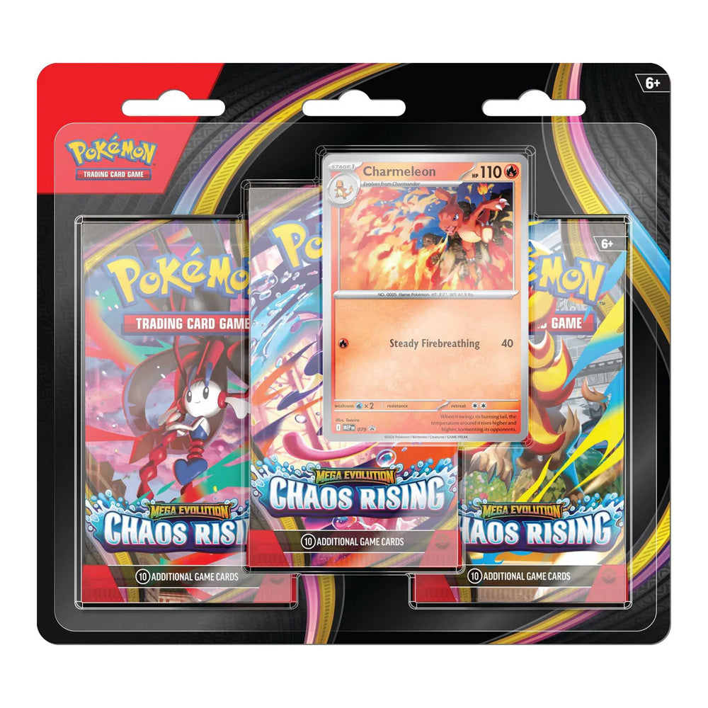 Pokemon TCG: Mega Evolution Chaos Rising - 3-Pack Blister