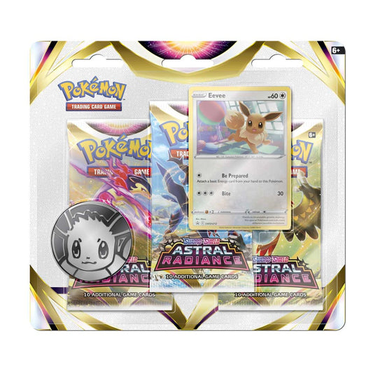 Pokemon TCG: Sword & Shield 10 Astral Radiance 3-Pack Booster Display - Eevee