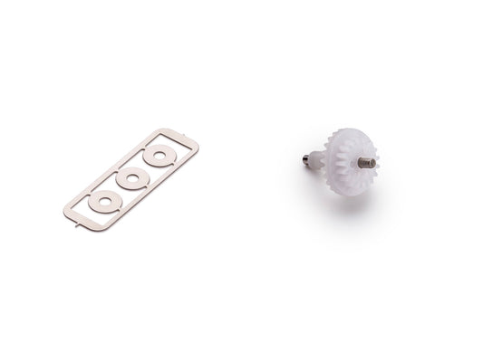 Policar Plastic Bevel Gear Z25/Z17 w/Shaft & Spacers White 1:32
