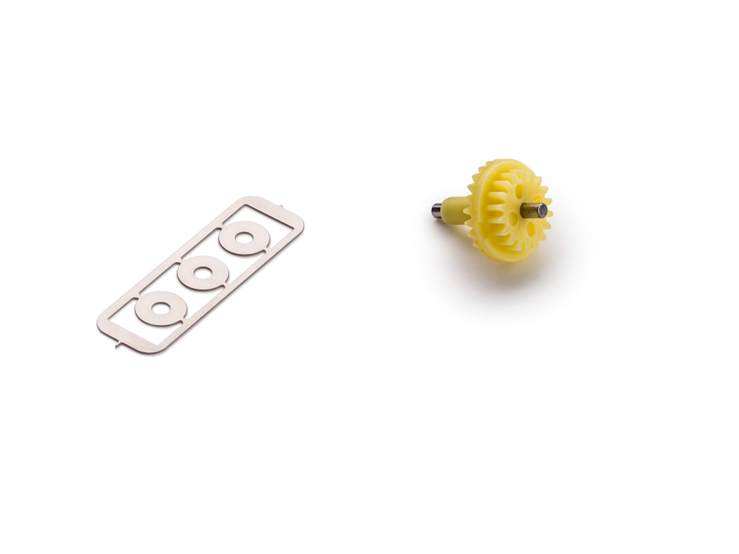 Policar Plastic Bevel Gear Z25/Z17 w/Shaft & Spacers Yellow 1:32