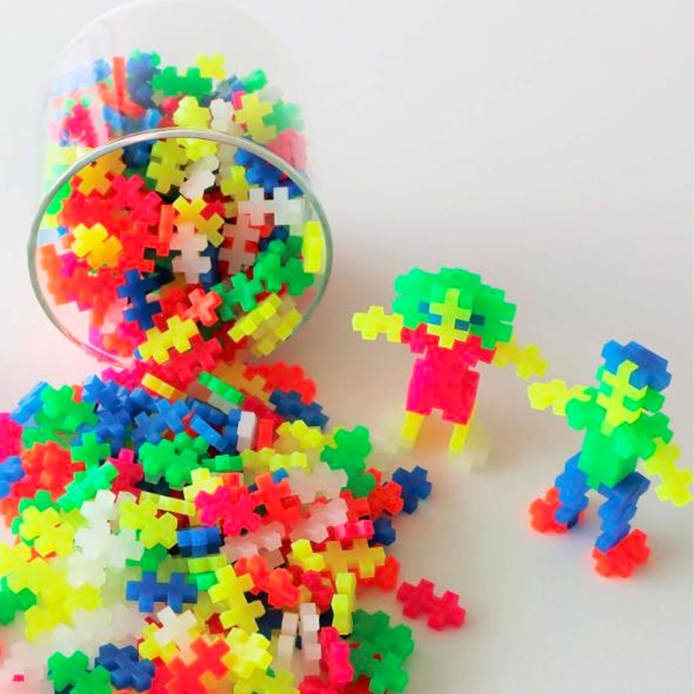 Plus-Plus Tube - Neon Colour Mix 100pcs Age 5+ Building Block Puzzle Toy 4024