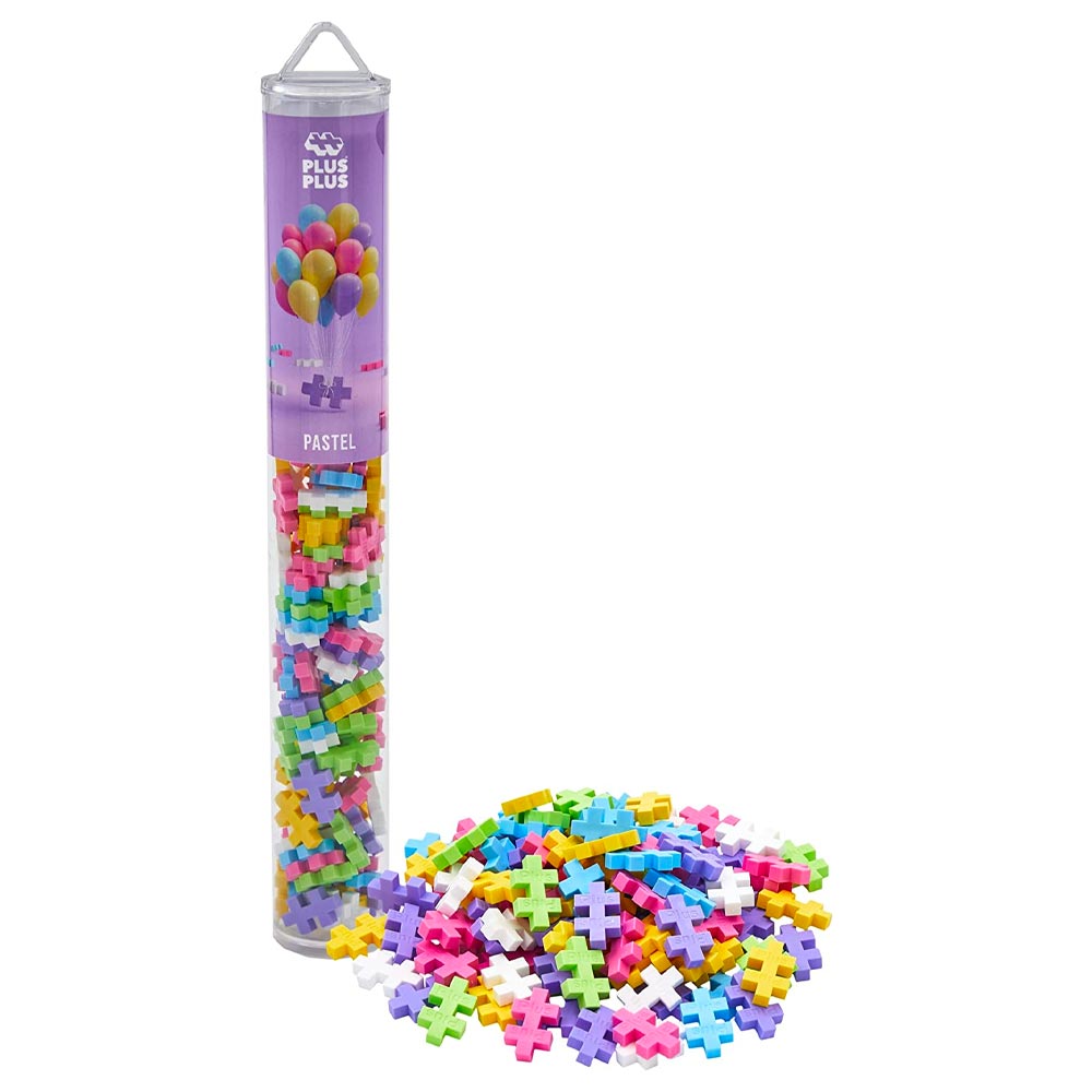 Plus-Plus Tube - Pastel Colour Mix 100pcs Age 5+ Building Block Puzzle Toy 4025