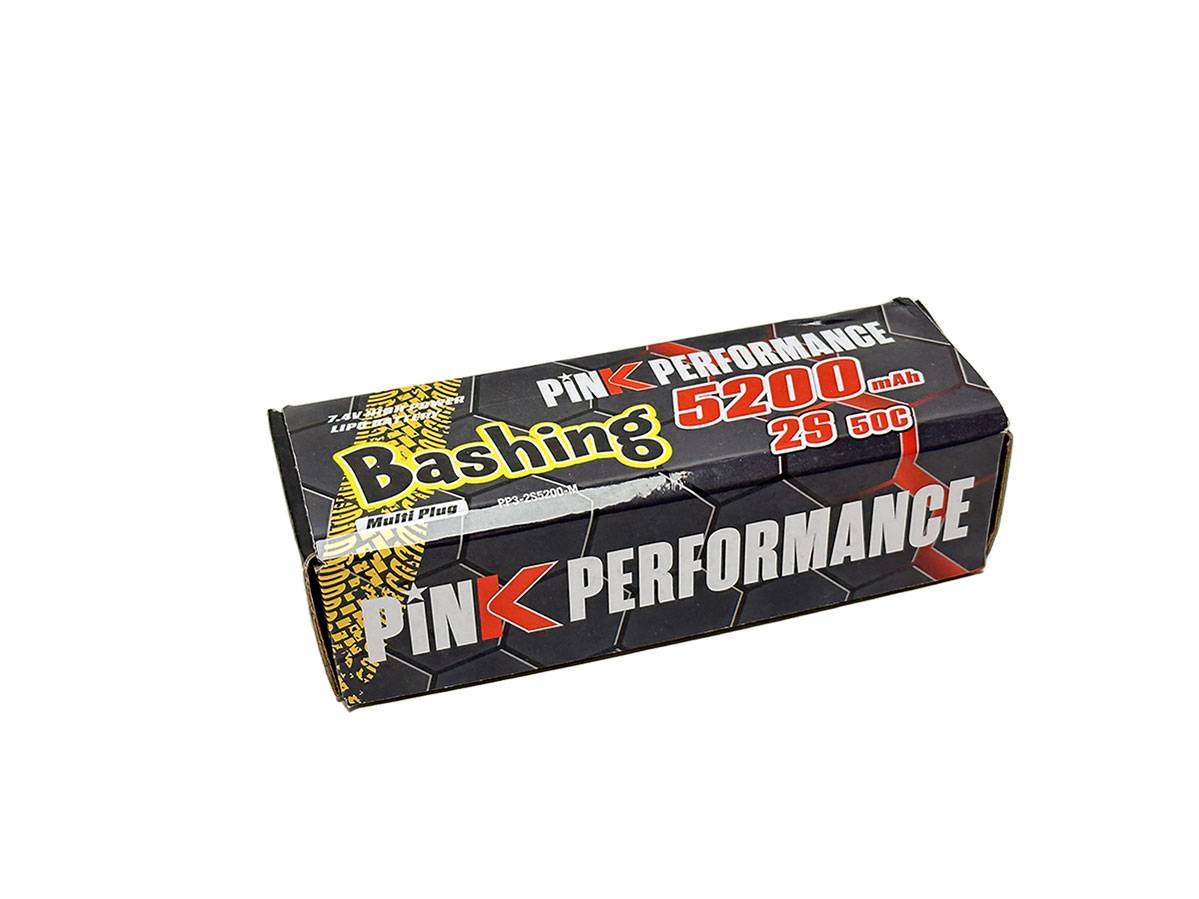 Kyosho Pink Bashing LiPo 2S 7.4V 5200mAh 50C Multi RC Battery PP3-2S5200-M